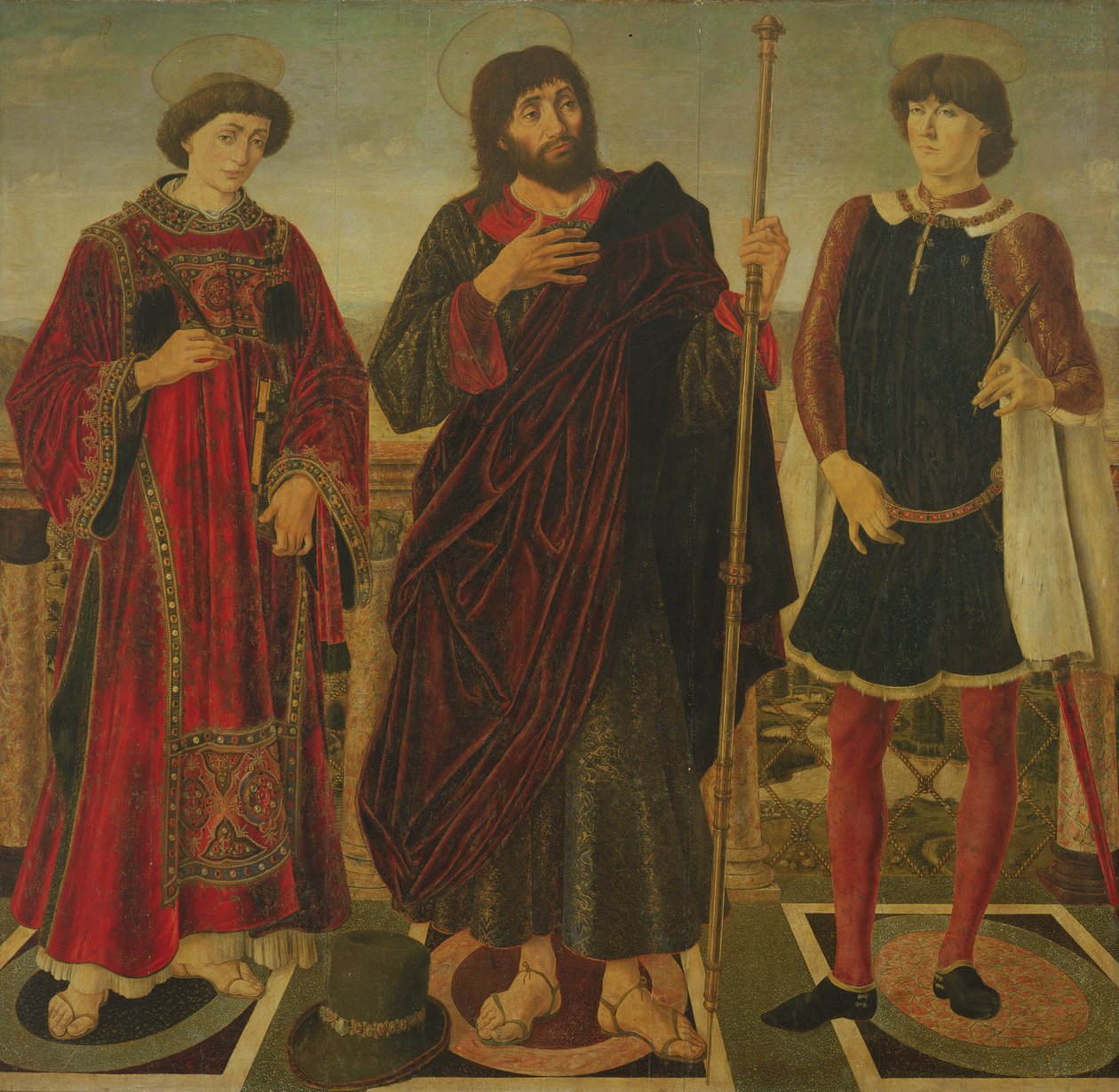 St Vincent, James the Greater og Eustace af Antonio Pollaiuolo