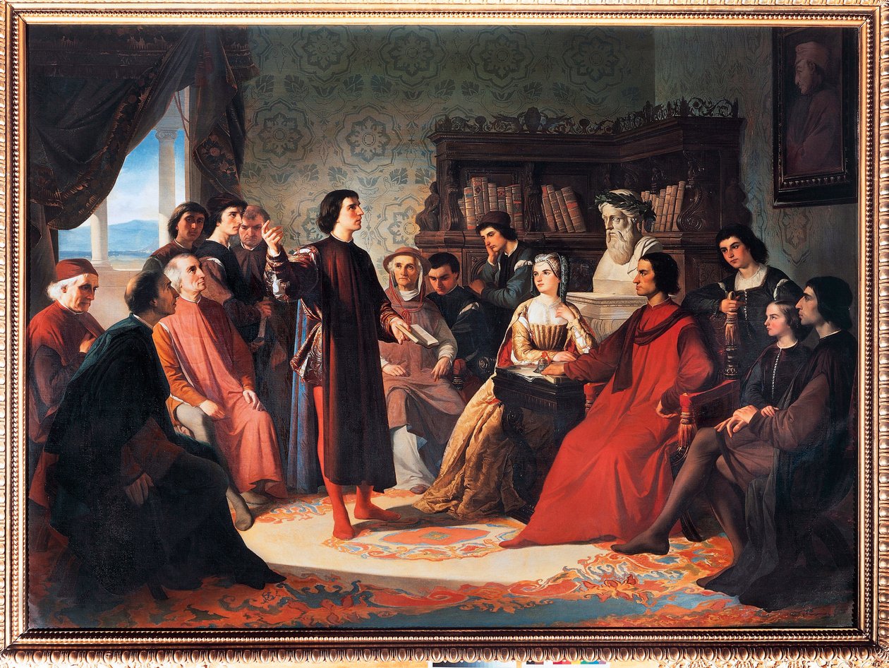 Det neoplatonske florentinske akademi af Antonio Puccinelli