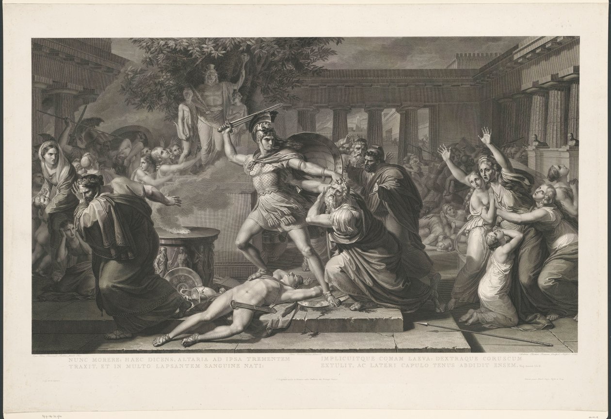 Dood van Priam af Antonio Ricciani