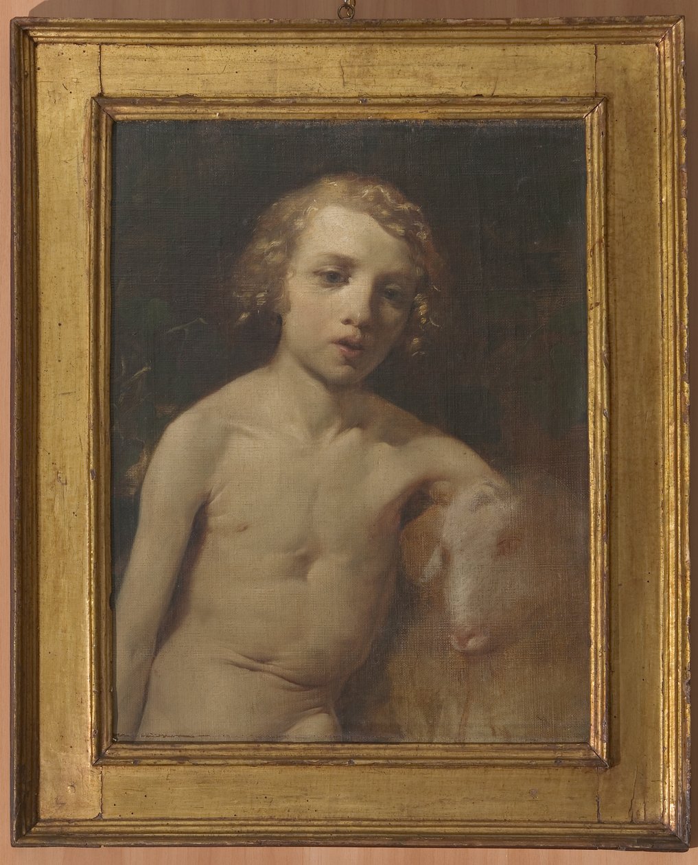 San Giovannino (Infant St. John) (olie på lærred) af Antonio Simonazzi