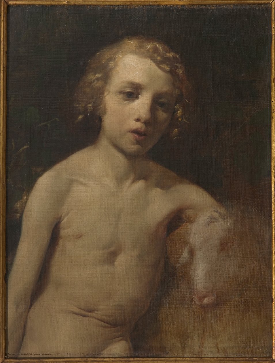 San Giovannino (Infant St. John) (olie på lærred) af Antonio Simonazzi