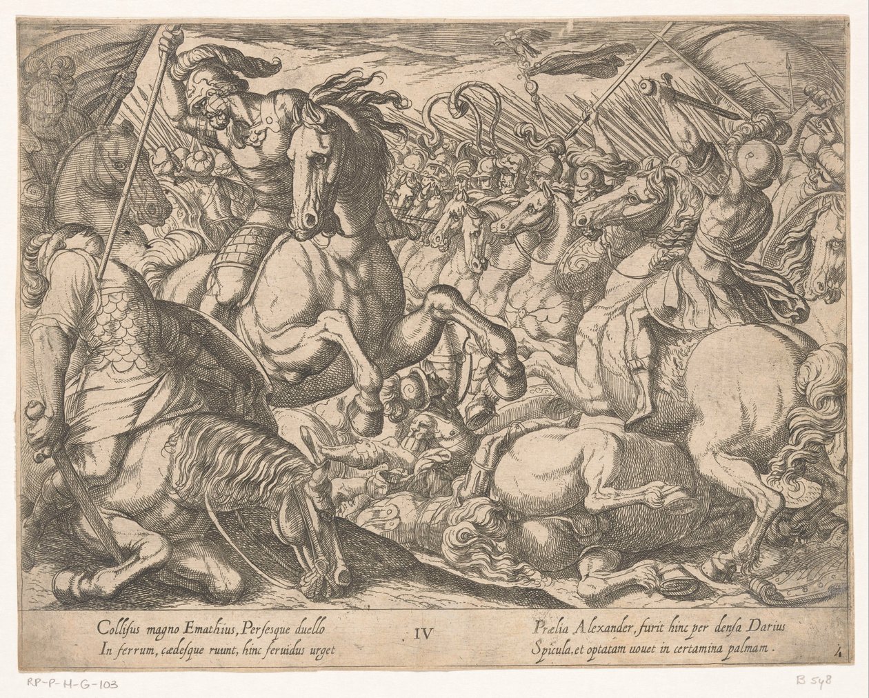Alexander den Store kæmper mod perserne Alexander den Stores gerninger (serietitel) Alexandri magni praecipvae res gestae (serietitel) af Antonio Tempesta