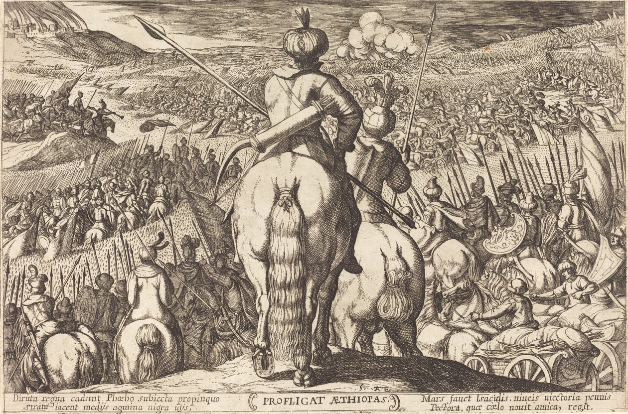 Etiopiernes nederlag af Antonio Tempesta