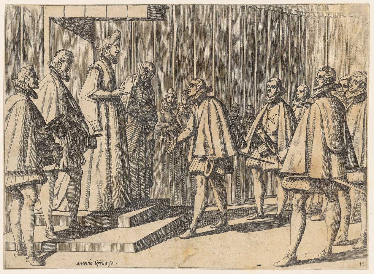 Udsendinge fra de italienske herskere hos Margarete af Østrig af Antonio Tempesta