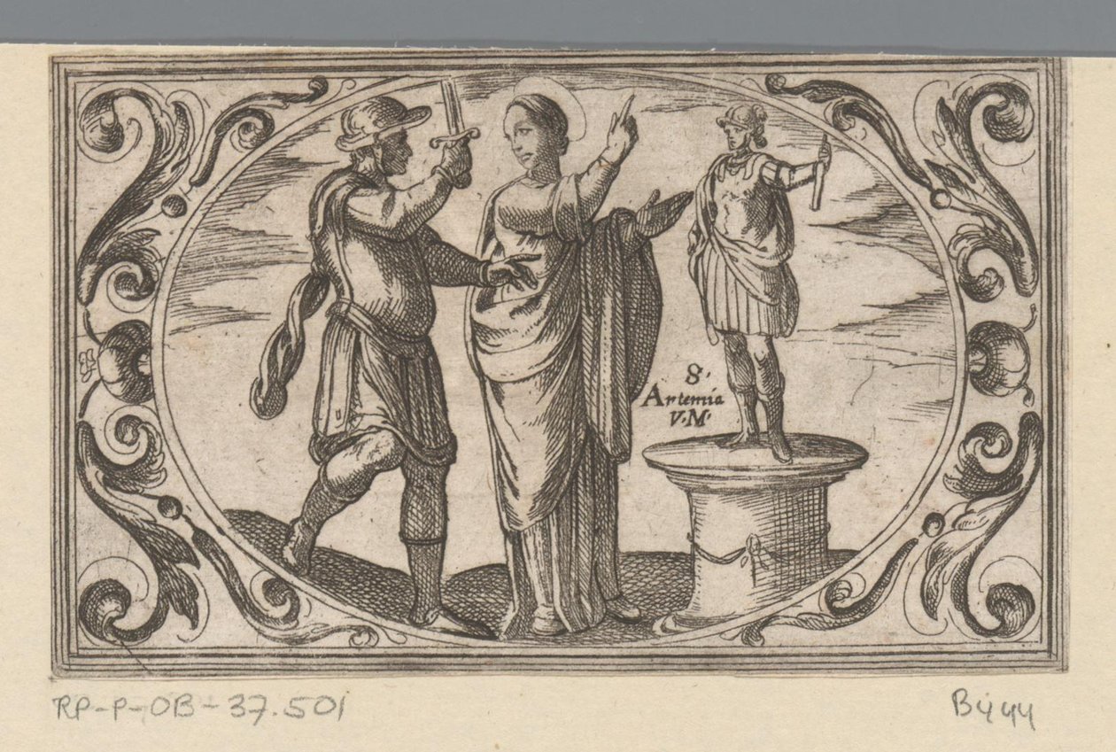 H. Artemia Romeinse martelaressen (serietitel) Imagini di moltes vergini Rom i martyrium (serietitel) af Antonio Tempesta