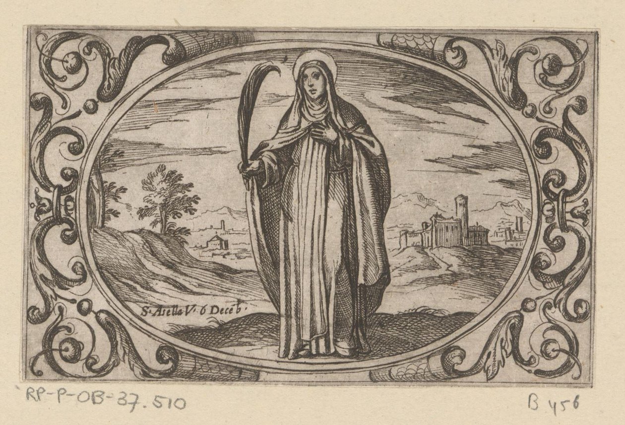 H. Asella Romeinse martelaressen (serietitel) Imagini di moltes vergini Rom i martyrium (serietitel) af Antonio Tempesta