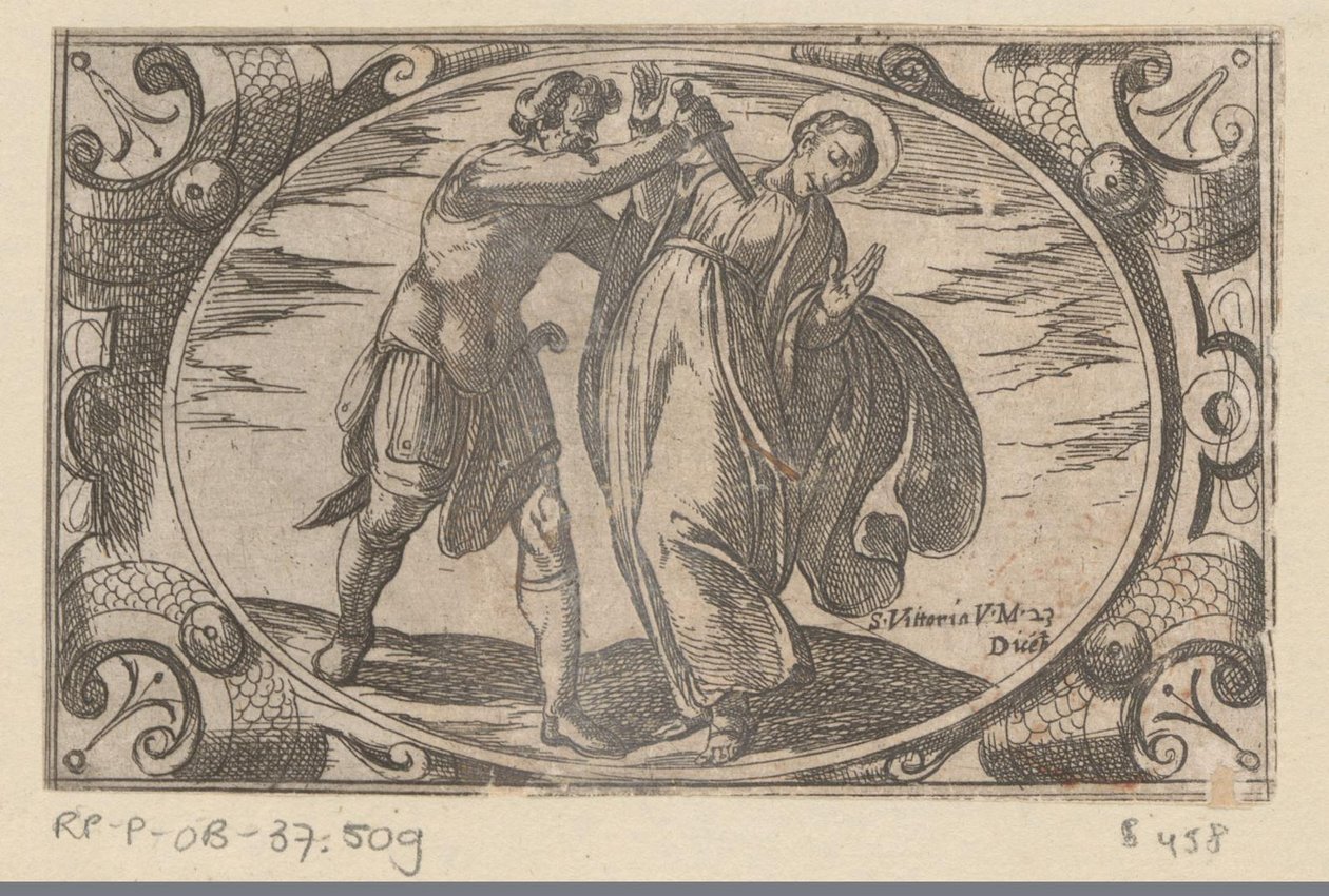 H. Victoria Romeinse martelaressen (serietitel) Imagini di moltes vergini Rom i martyrium (serietitel) af Antonio Tempesta