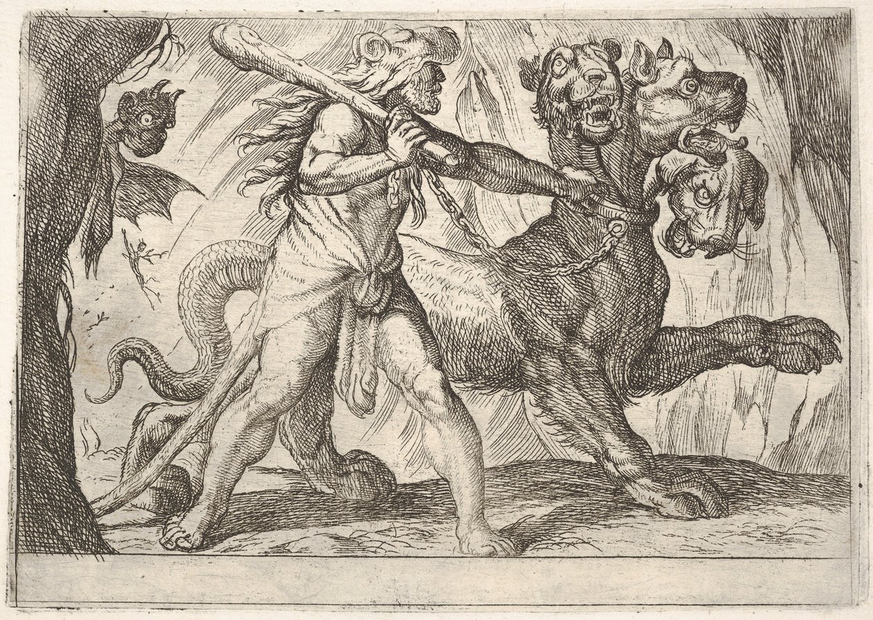 Hercules og Cerberus: Hercules tager fat i Cerberus