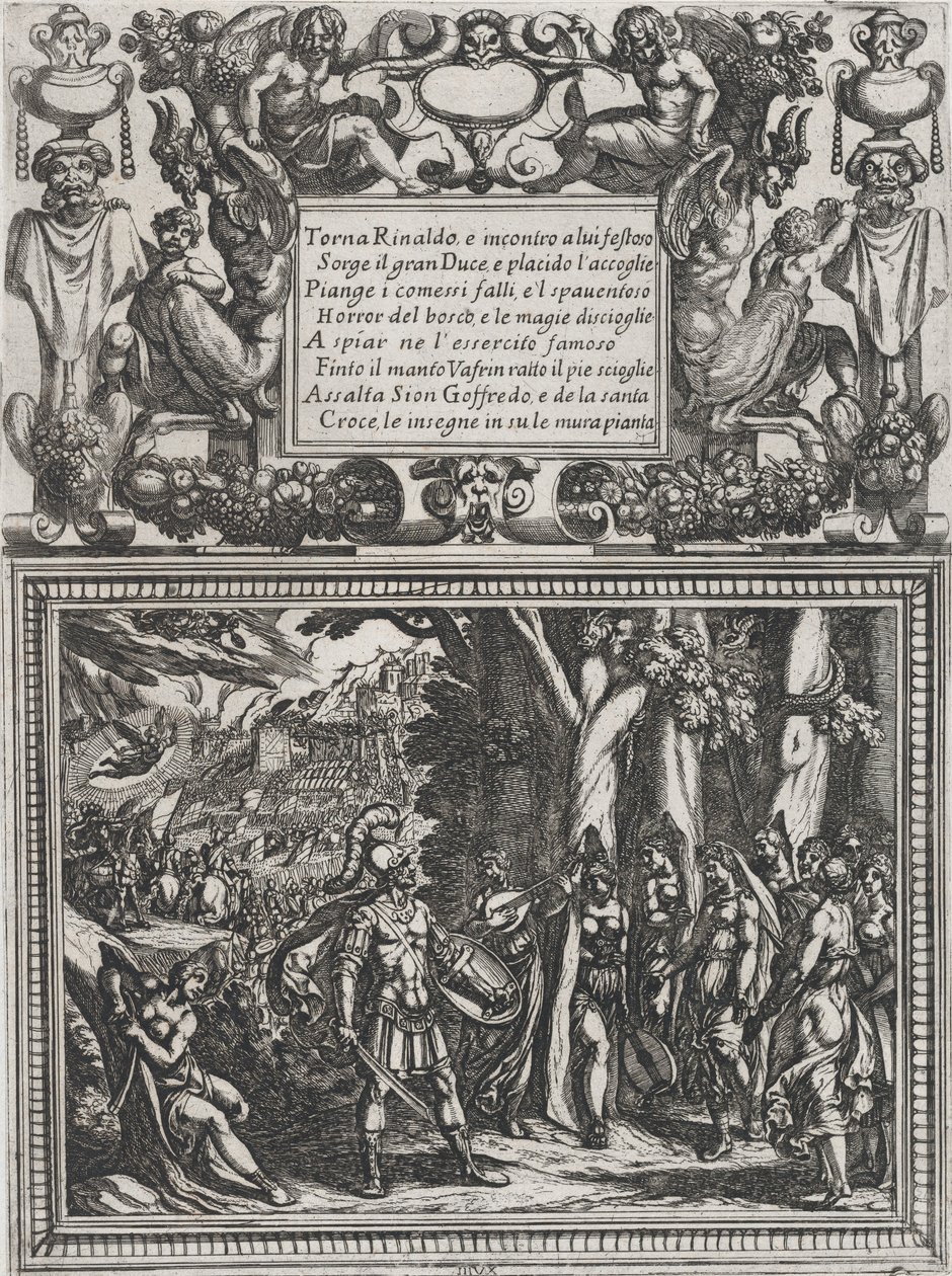 Plade 18: Illustration til Canto XVIII, fra Torquato Tassos 