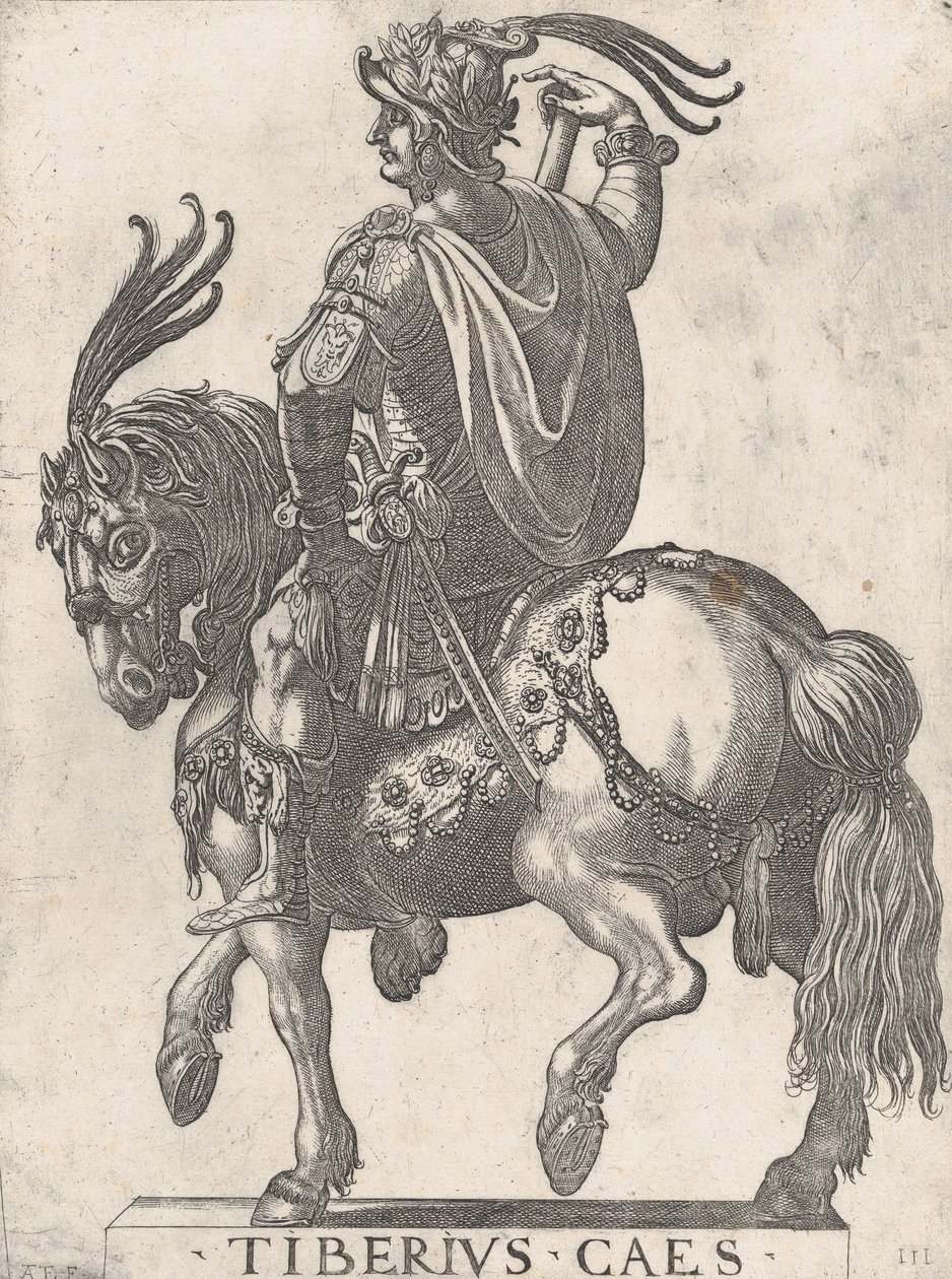 Plade 3: Kejser Tiberius til hest, fra 