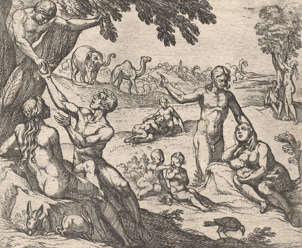 Plade 3: The Age of Gold Aetas aurea, fra Ovids 