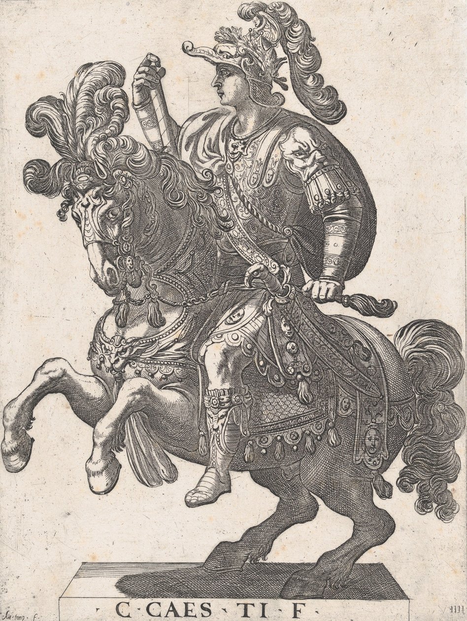 Plade 4: Kejser Gaius til hest, fra 