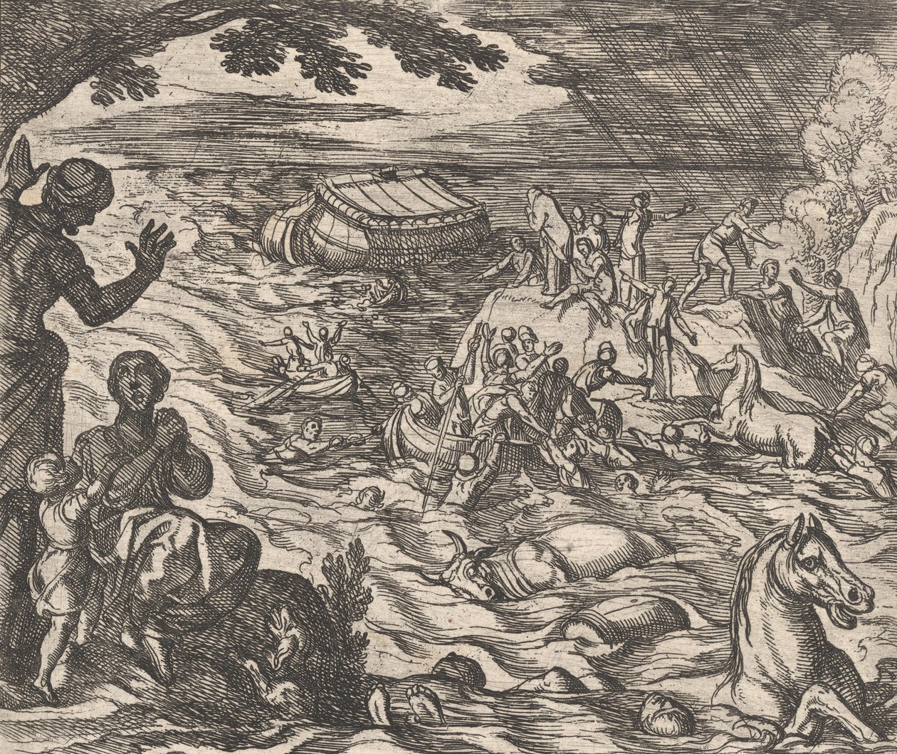 Plade 7: The Flood Diluvium., fra Ovids 
