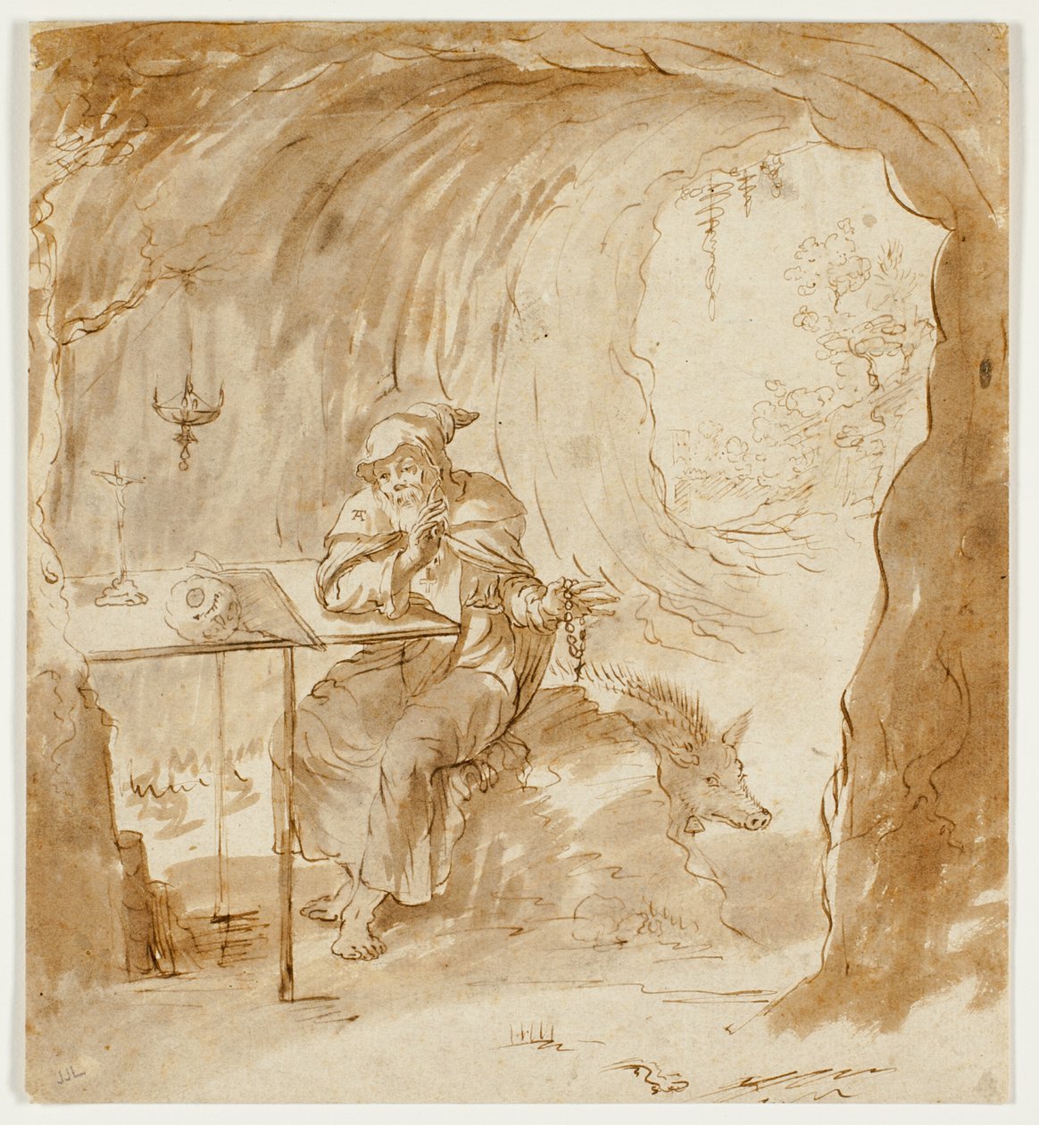 Sankt Antonius med ornen af Antonio Tempesta