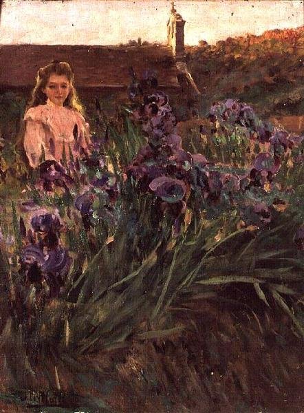 Pige nær Eremitagen (olie på lærred) af Antonio Utrillo I Viadera