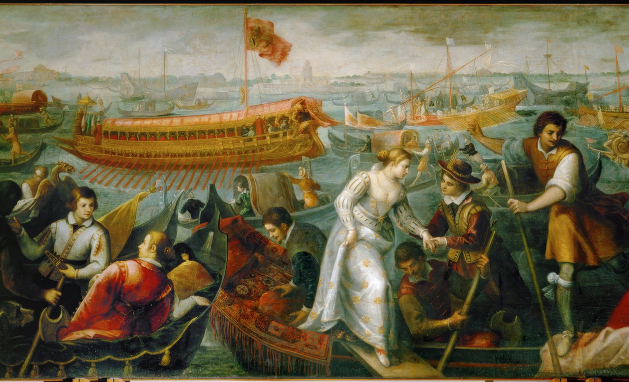 Caterina Cornaros indrejse i Venedig af Antonio Vassilacchi