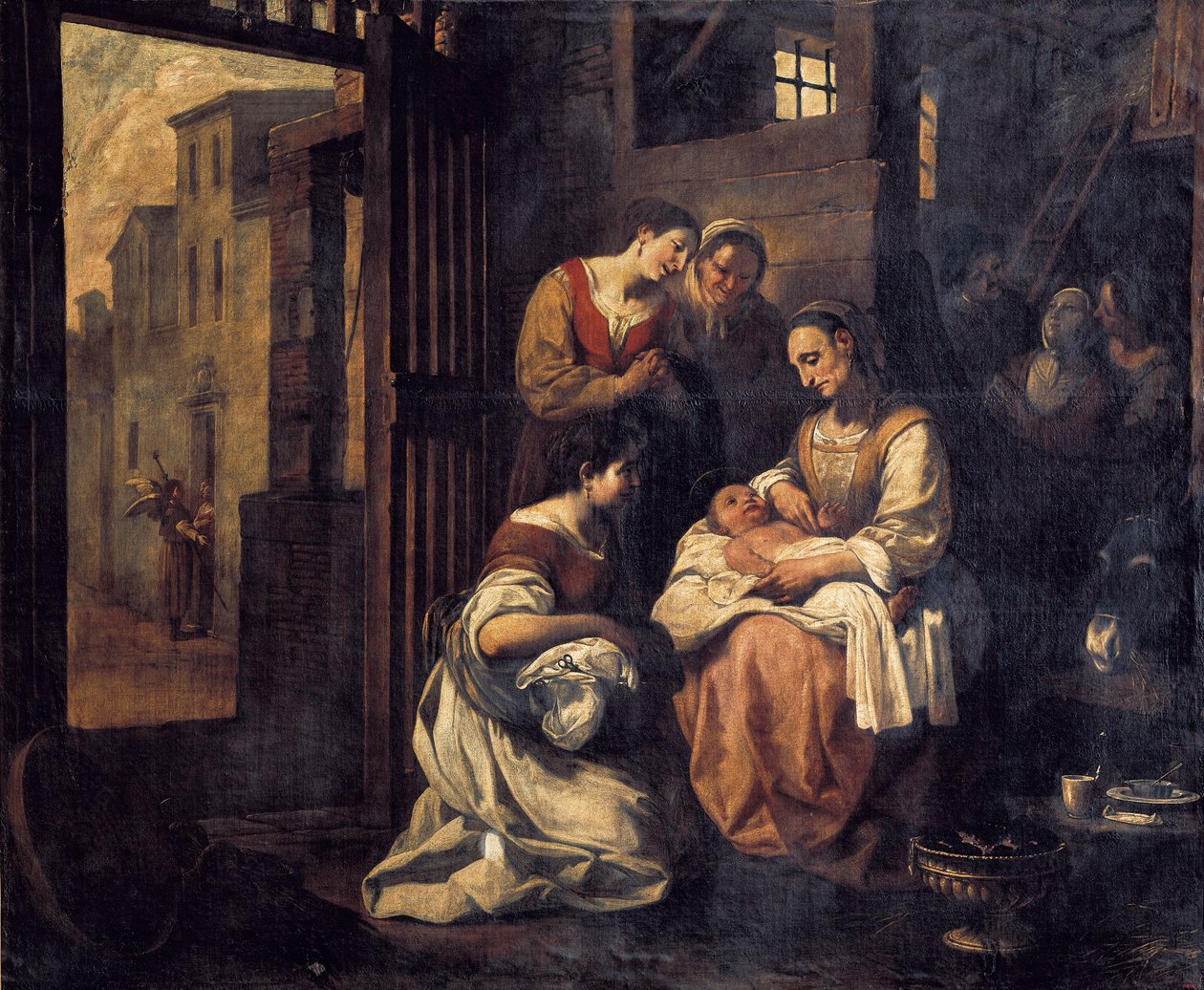 "The Birth of Saint Francois" Maleri af Antoni Viladomat i Manalt (1678-1755) 1700-tallets Barcelona. Cataloniens nationale kunstmuseum. af Antonio Viladomat