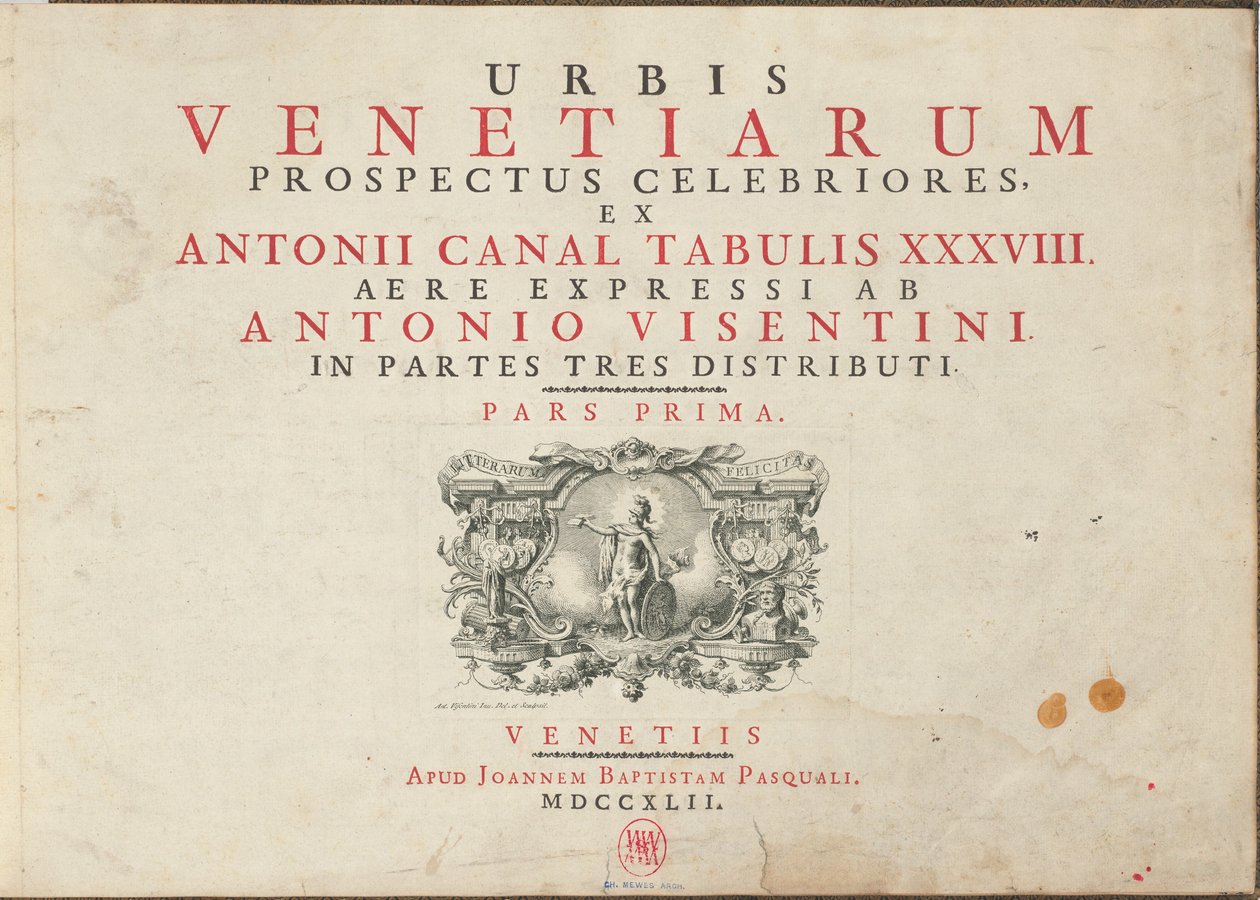 De mest berømte udsigter over byen Venedig, fra Antonius-kanalens borde 38 Air Expressi distribueret af Antonio Visentini i tre dele. Første del [-Tredje del] af Antonio Visentini