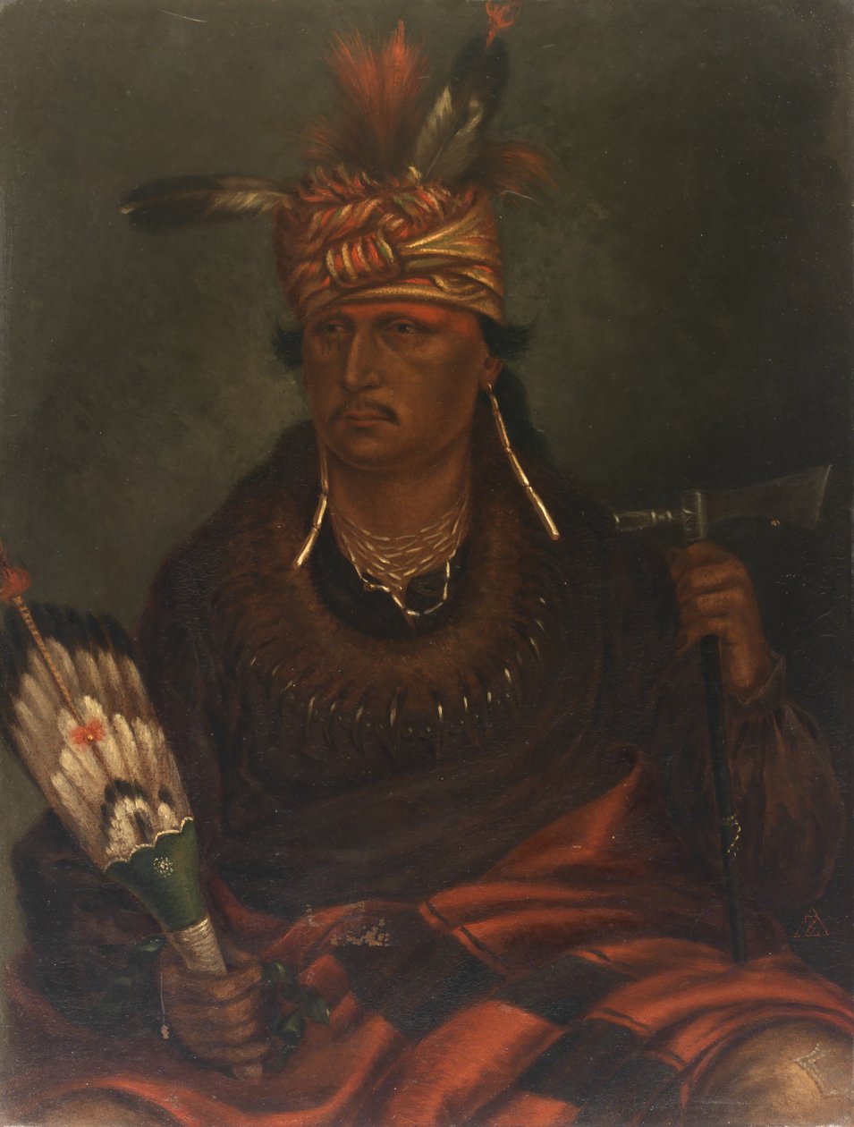 Chetan-woa-kutoa-mang Høgen, der jager gående, ca. 1887. af Antonio Zeno Shindler