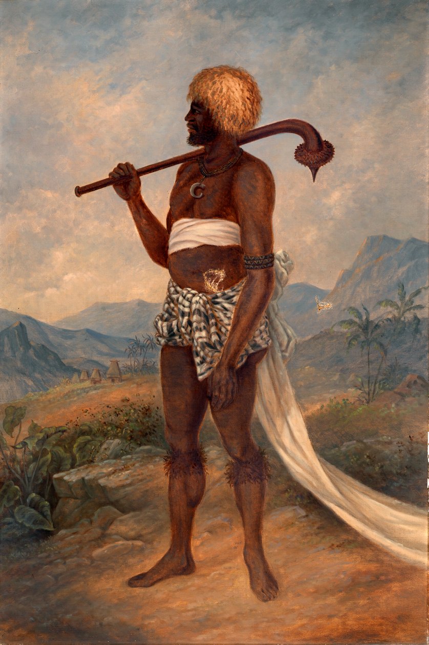 Fijiansk mand, ca. 1893. af Antonio Zeno Shindler