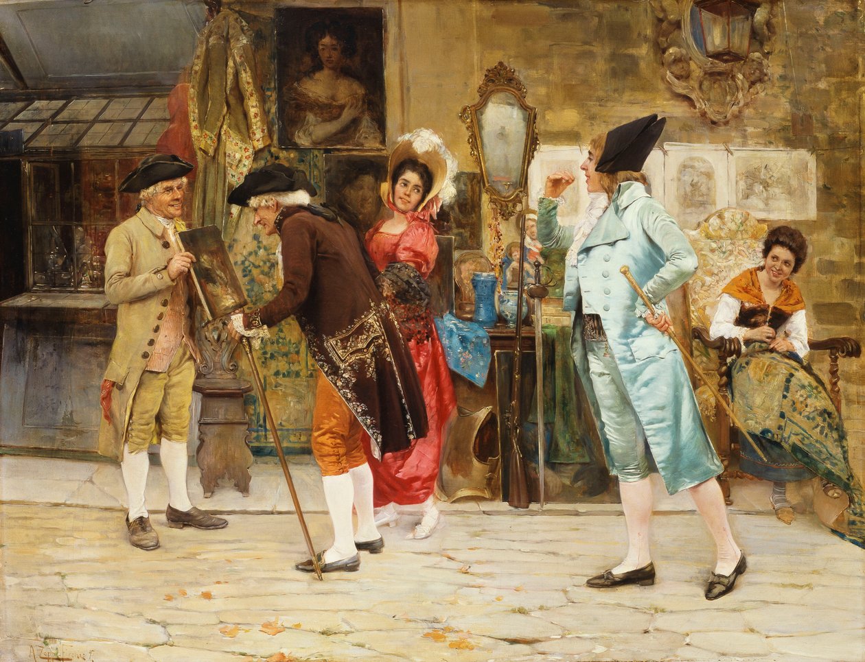 The Old Curio Shop, 1892 af Antonio Zoppi