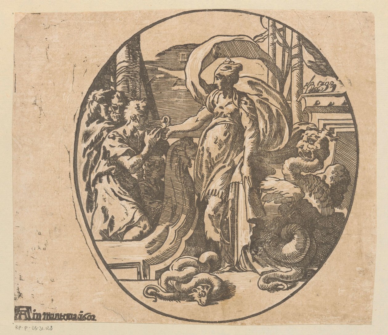 Odysseus på Circes ø af Antonio da Trento (possibly)