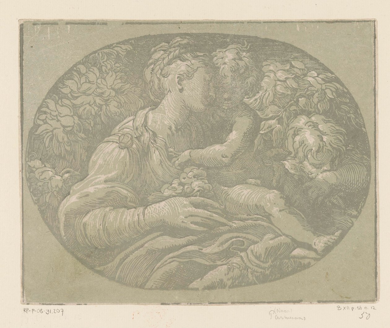 Maria med barn og Johannes Døberen Mary med rosen af Antonio da Trento