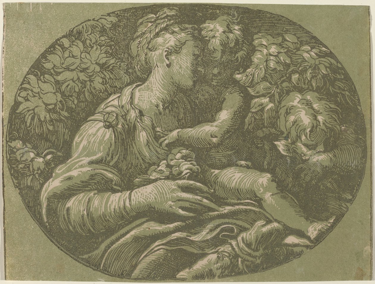 Jomfruen med rosen. af Antonio da Trento