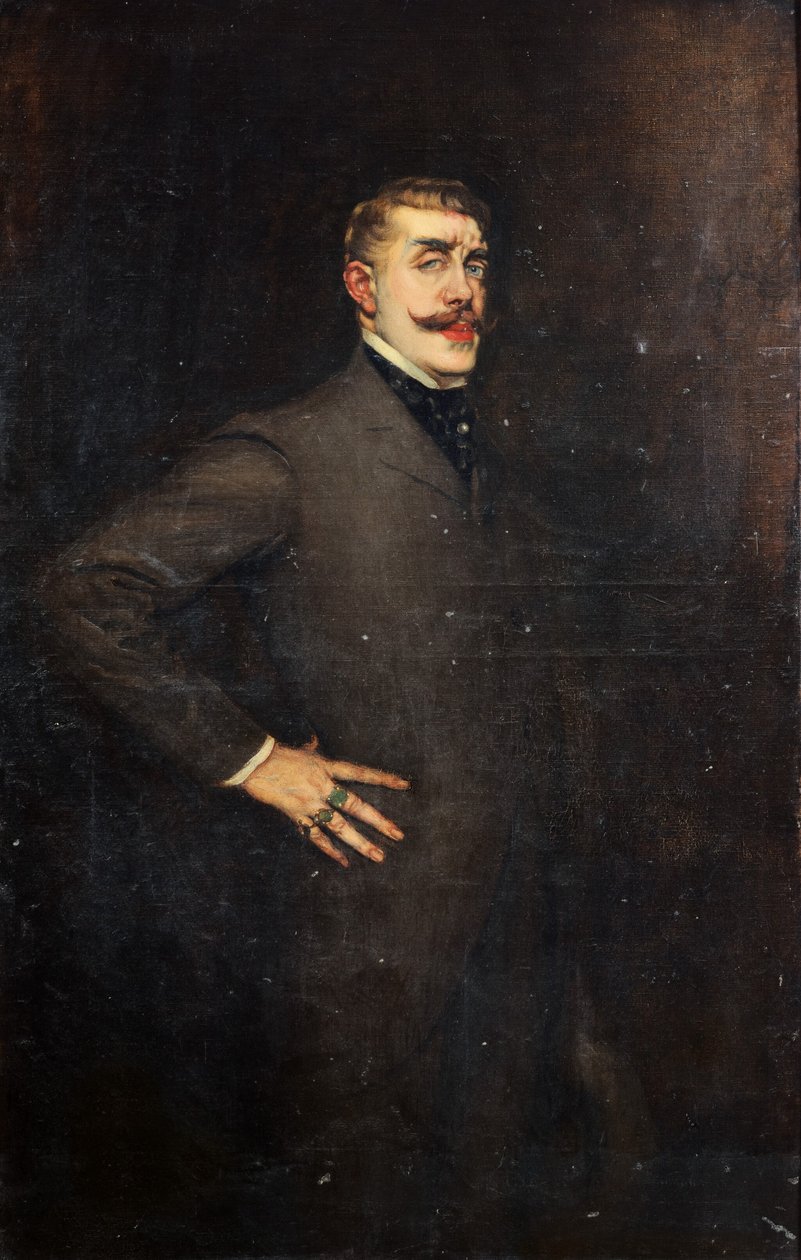 Antonio de La Gandara - Portræt af Jean Lorrain af Antonio de la Gandara