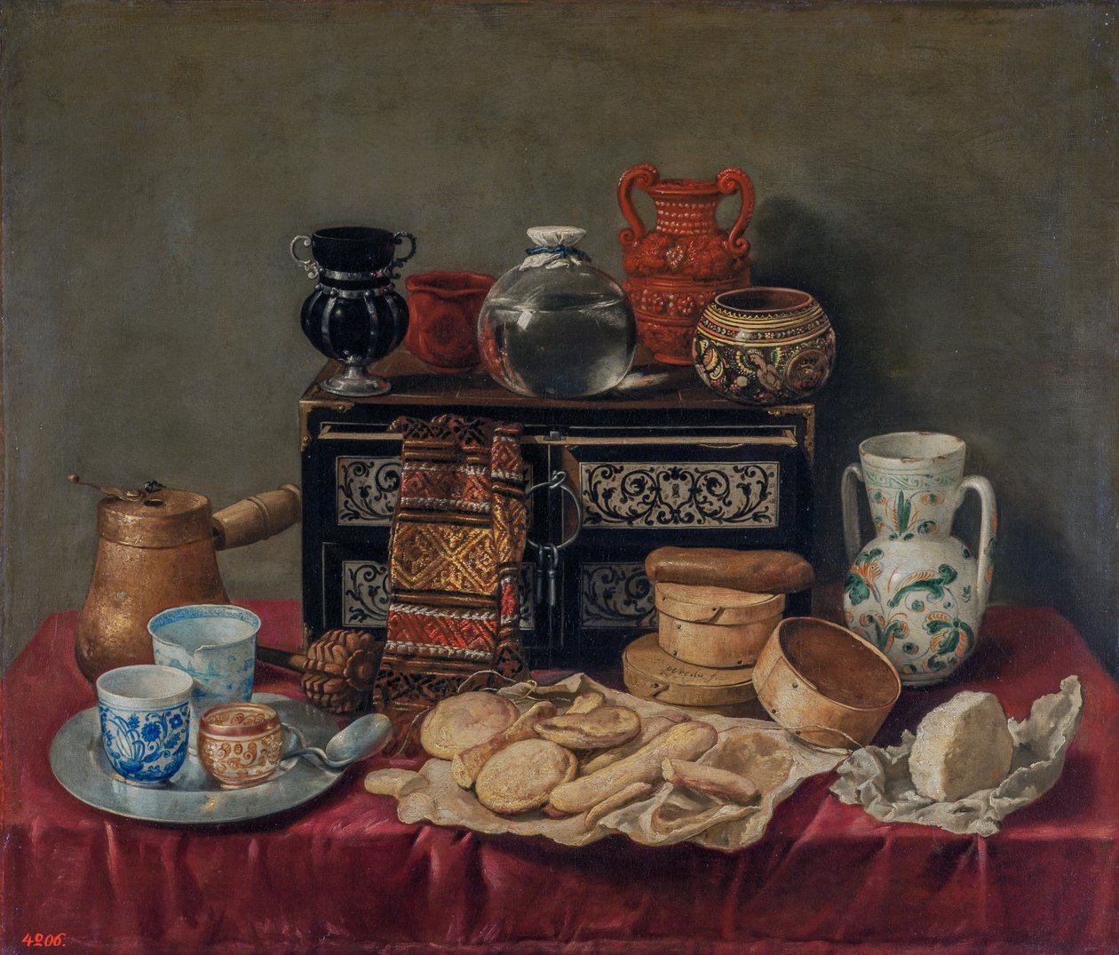 Stilleben med en kiste af ibenholt af Antonio de Pereda