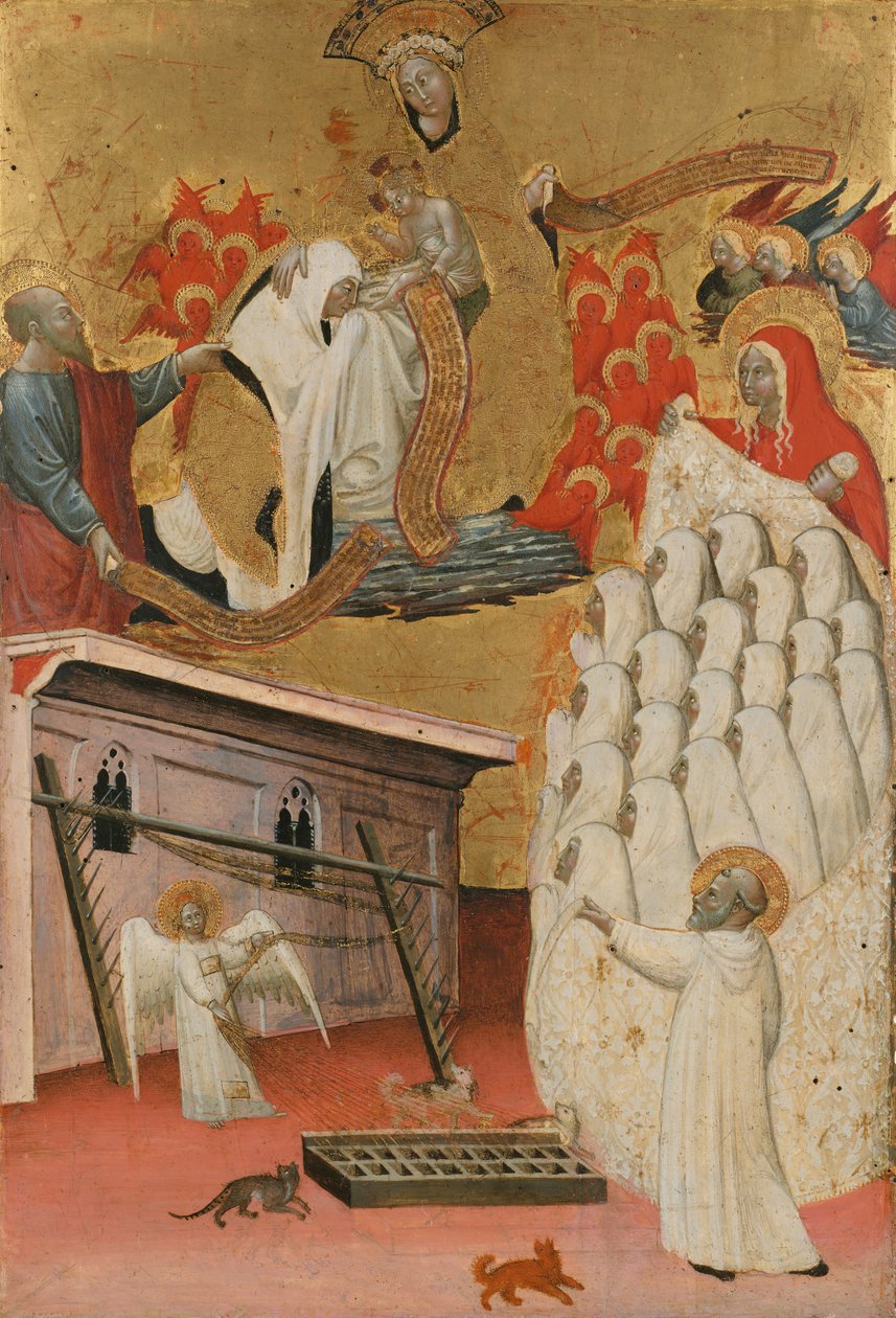 Santa Francesca Romana Klædt af Jomfruen, ca. 1445. af Antonio del Massaro da Viterbo