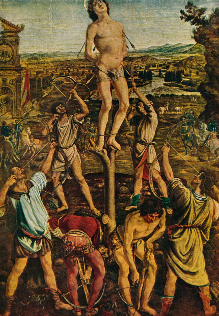 Sankt Sebastians martyrium, 1475, 1909 af Antonio Pollaiuolo