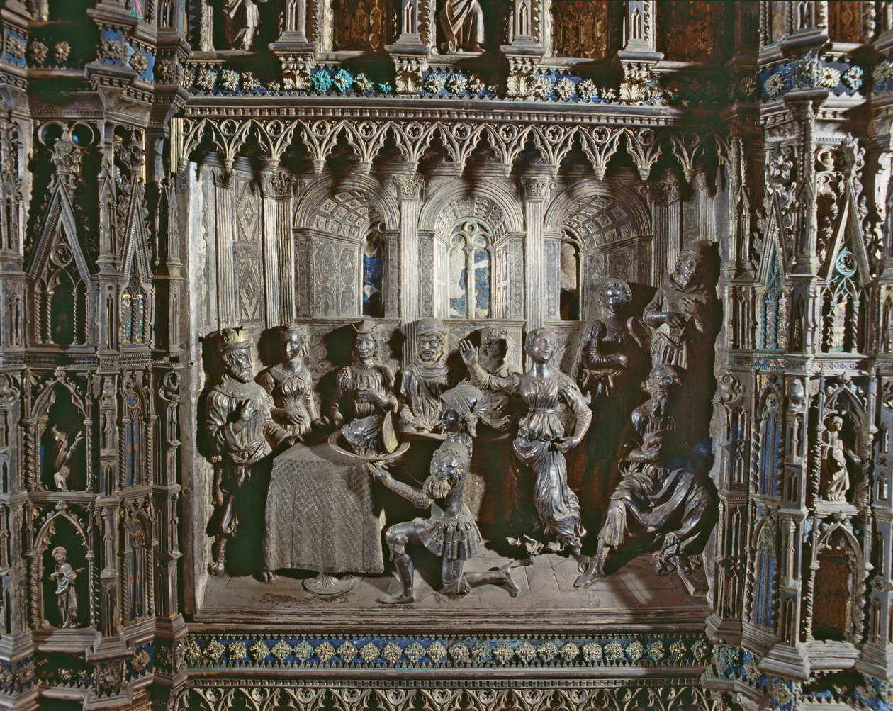Herodes fest med Salomes-dans, Argentos alter, 1478 (sølv) af Antonio di Salvi