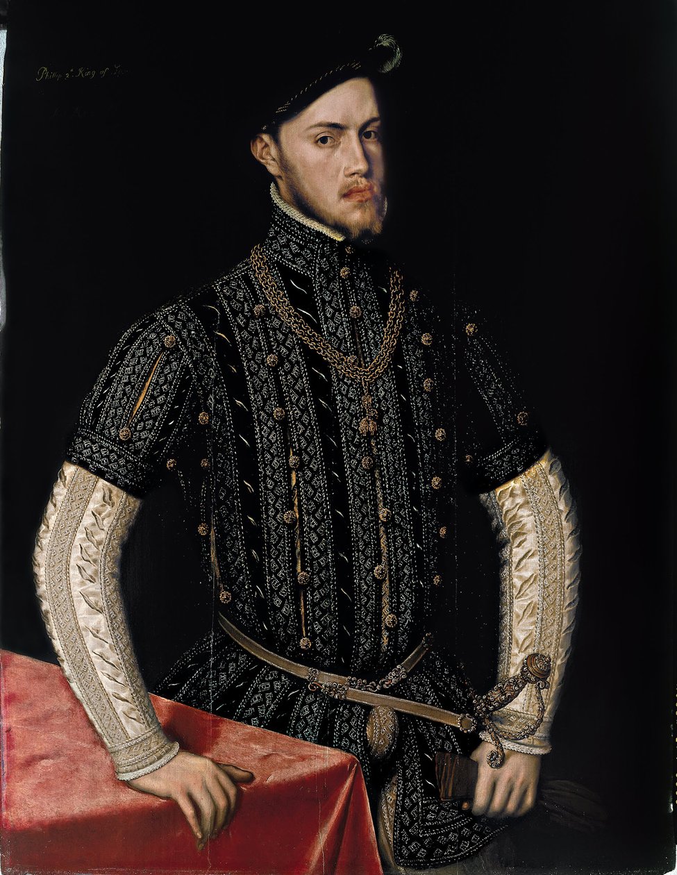 Portræt af Filip II 1527-1598, konge af Spanien og Portugal, ca. 1550 af Antonis Mor