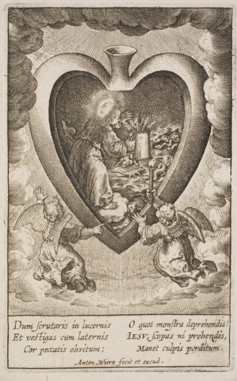 Helligt hjerte for Jesu elsker af Antonius Wierix