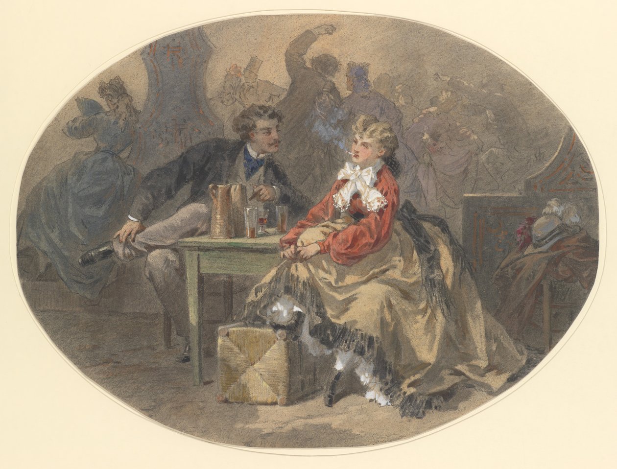 En mand til grin, n.d.. af Antony Paul Emile Morlon