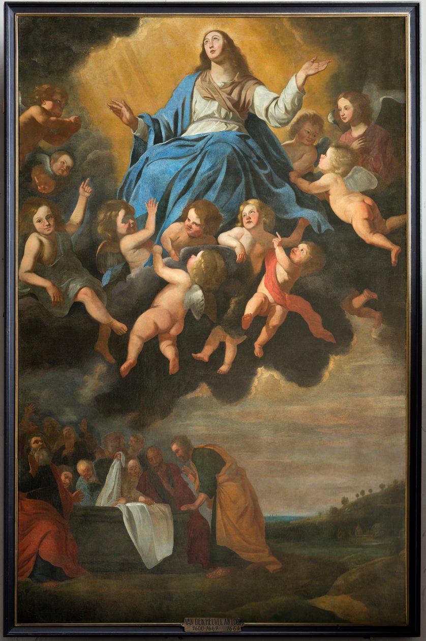 Sognekirke (Saint Eligius Sognekirke). maleri. "Antagelse af Maria". Anthony van den Heuvel. af Antoon van den Heuvel