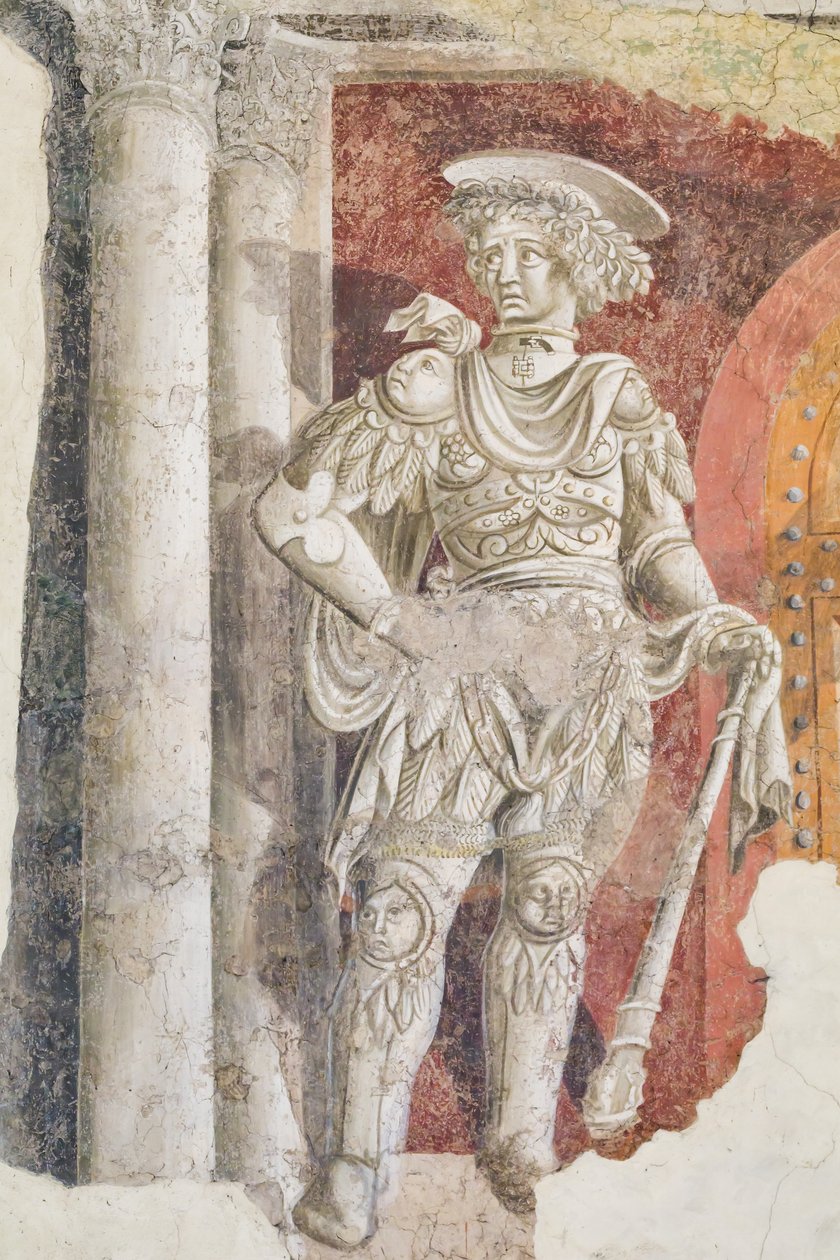 Hellig ridder bevogter Porta Clausa (fresko) af Antornio da (attr.to) Anghiari