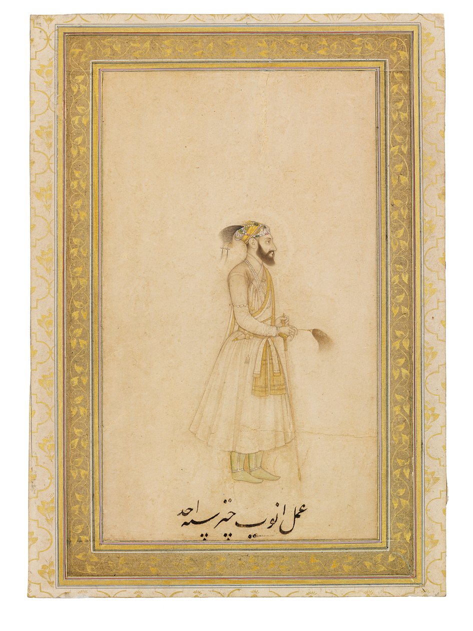 Portræt af kejser Aurangzeb, Indien af Anup Chattar