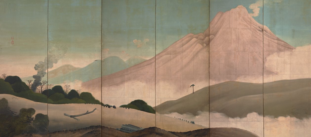 Mount Asama af Aodo Denzen