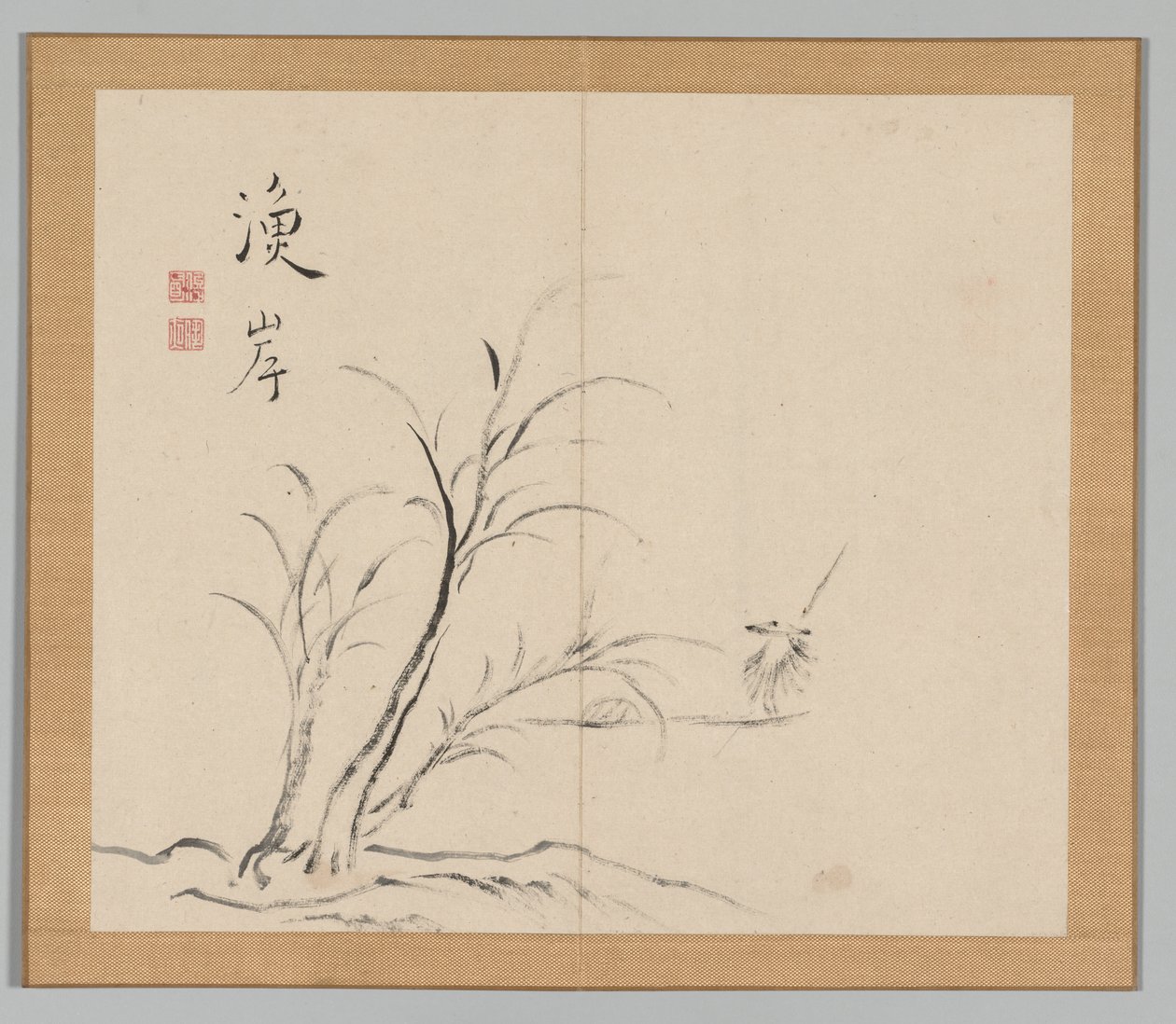 Dobbelt album af landskabsstudier efter Ikeno Taiga, bind 2 blad 26, 1700-tallet. af Aoki Shukuya
