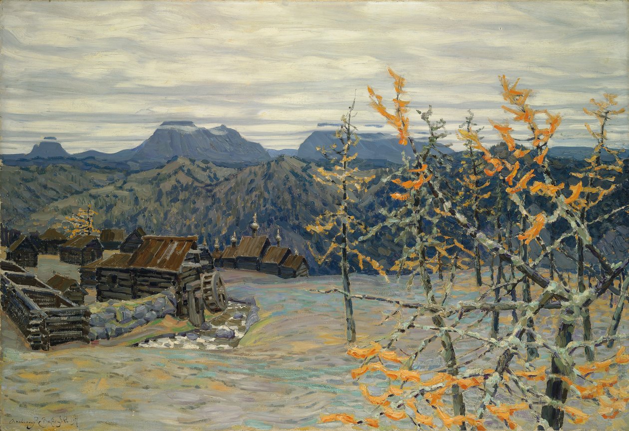 Landsby i Uralbjergene af Apollinari Mikhailovich Vasnetsov