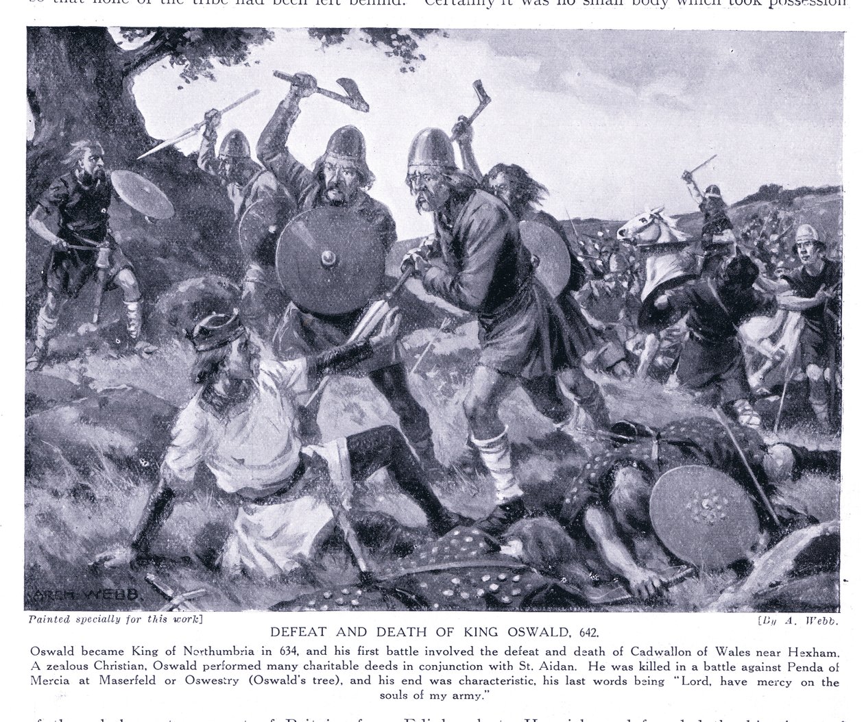Kong Oswalds nederlag og død AD642, 1920