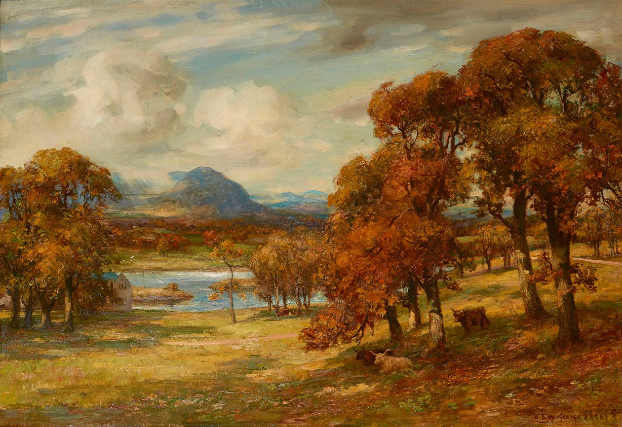 Den unge cricketspiller (pen og blæk og akvarel) af Archibald Standish Hartrick