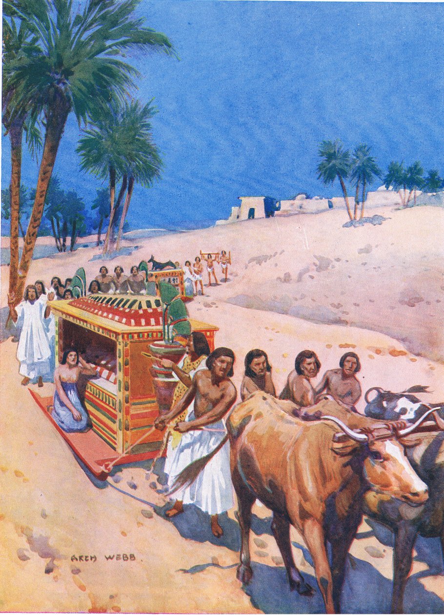 Et begravelsesoptog i det gamle Egypten, 1925 af Archibald Webb