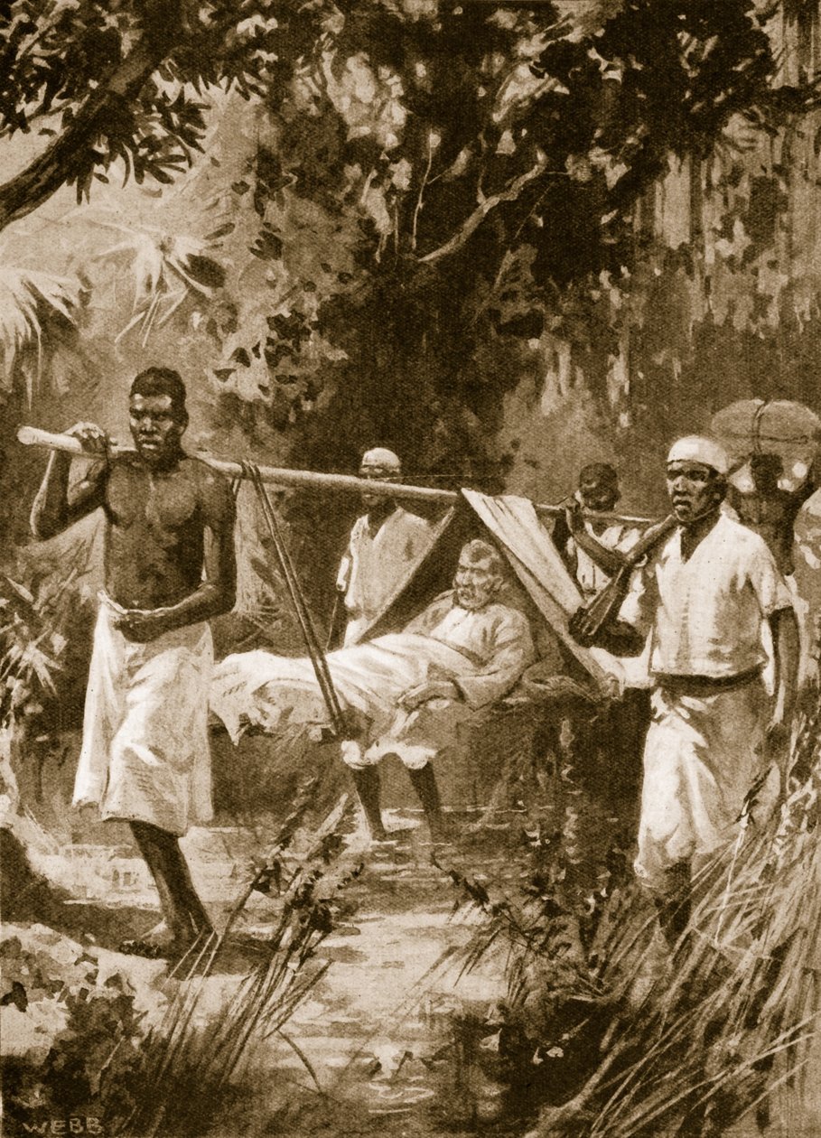 David Livingstone fortsatte sin rejse gennem Afrika på trods af at han var syg af Archibald Webb