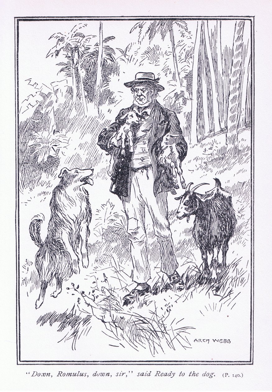 Ned Romulus, nede sir, sagde Klar til hunden, 1900-tallet af Archibald Webb
