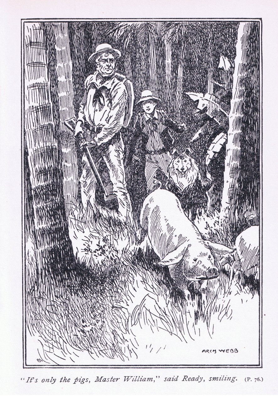 Det er kun grisene, mester William, sagde Ready, 1900-tallet af Archibald Webb
