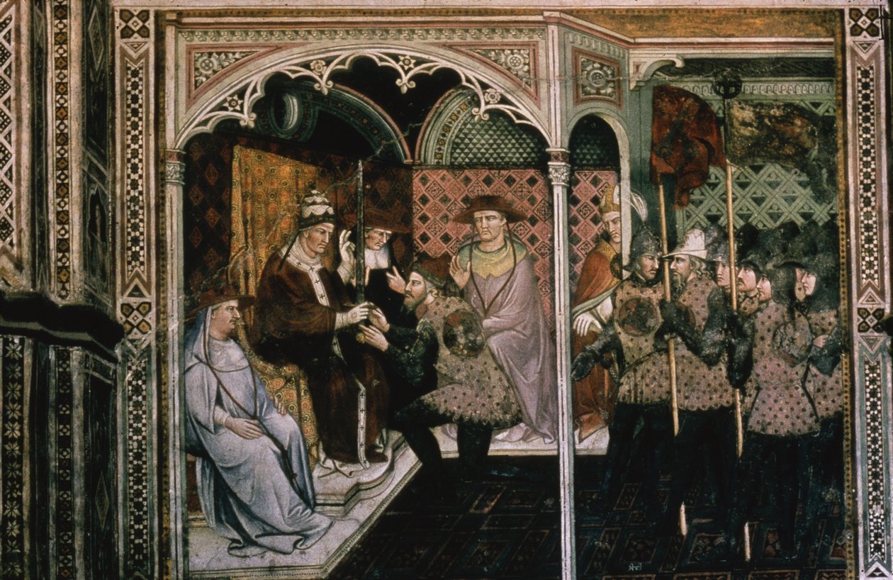 Pave og kejser, ca. 1408-1410 af Aretino Luca Spinello or Spinelli