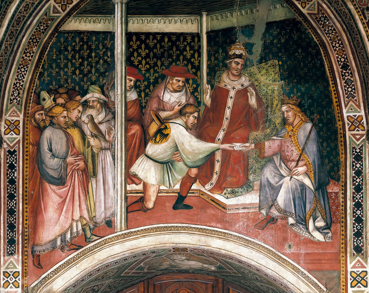 Historien om pave Alexander III, fresko af Spinello Aretino af Aretino Luca Spinello or Spinelli